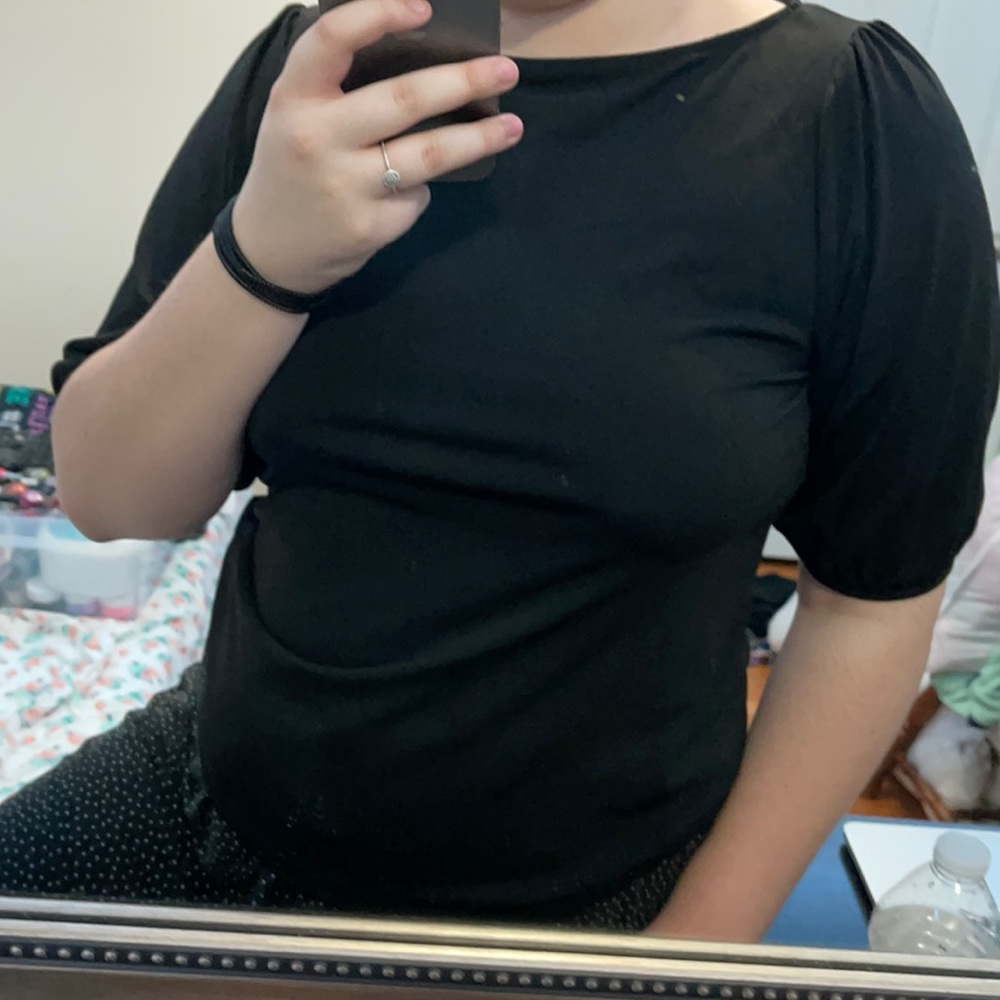 Black business casual top